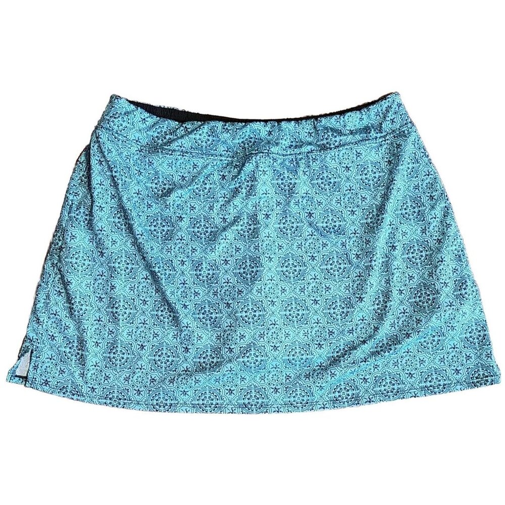 TRANQUILITY by Colorado Clothing Blue Black‎ Pull On Skort Womens Size 2XL XXL